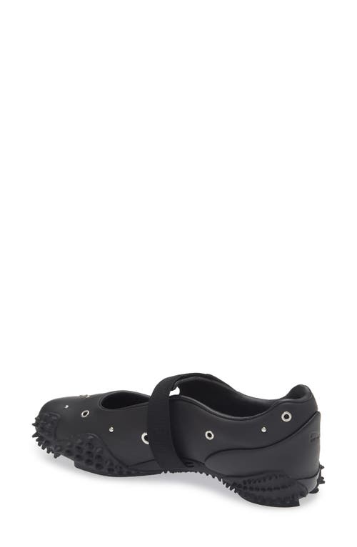 Puma Mostro Fey Ballet Flats With Silver Detail In Black