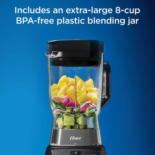 Oster Texture Select 8 Cup 1200 Watt All Metal Drive Plastic Jar Blender With 9 Settings In Black