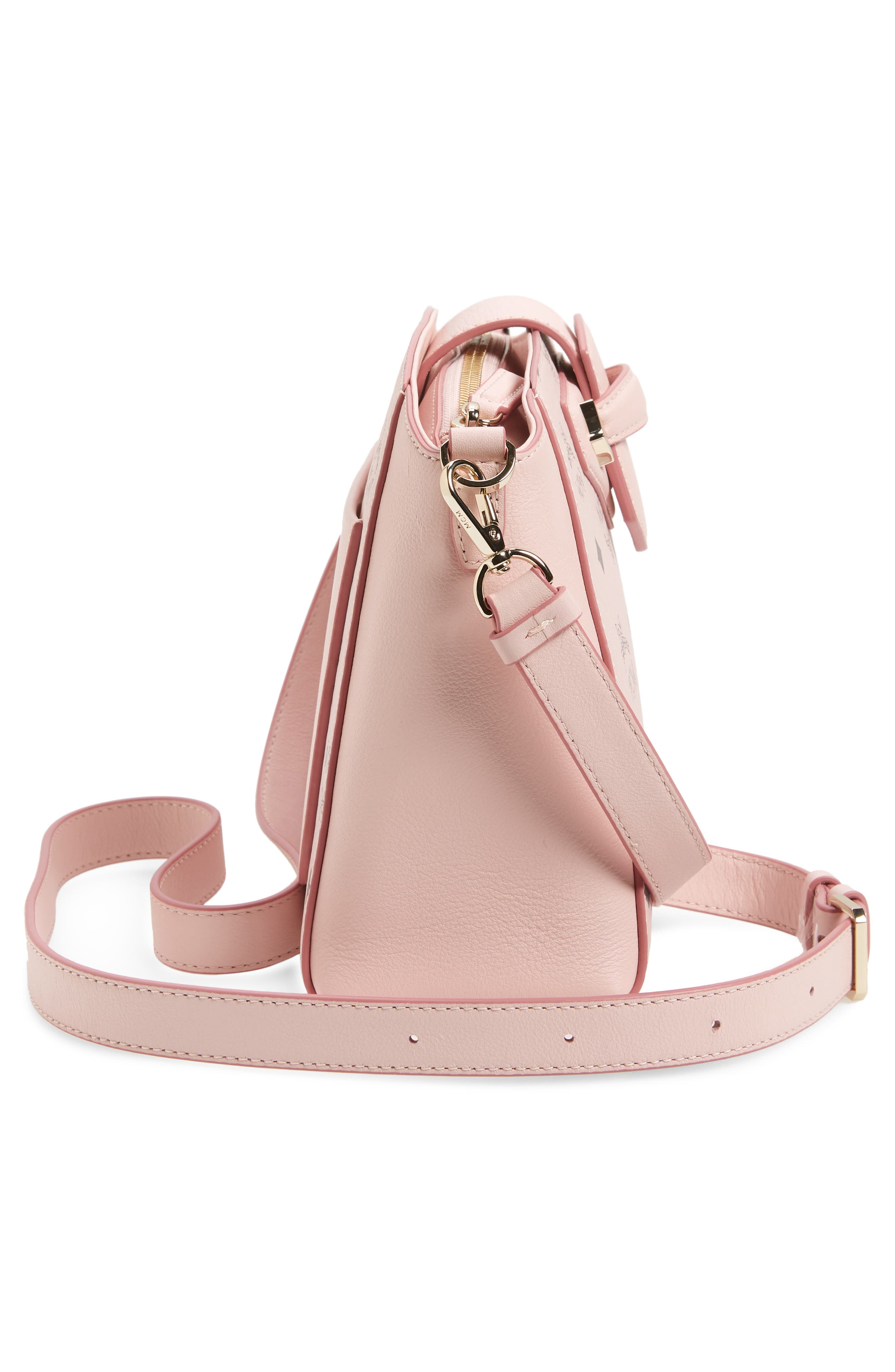 Essential Visetos Coated Canvas Crossbody Bag, Alternate, color, POWDER PINK