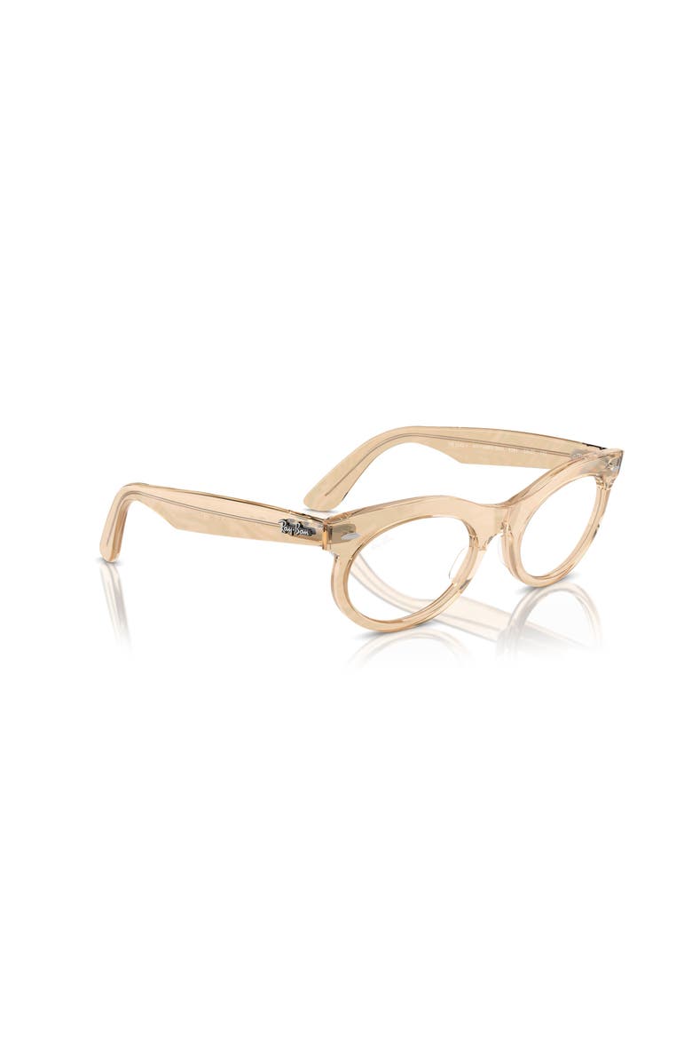 50mm Oval optical glasses, Alternate, color, Brown
