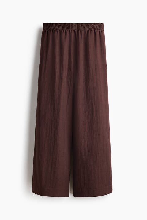 Linen-blend Ankle-length Trousers