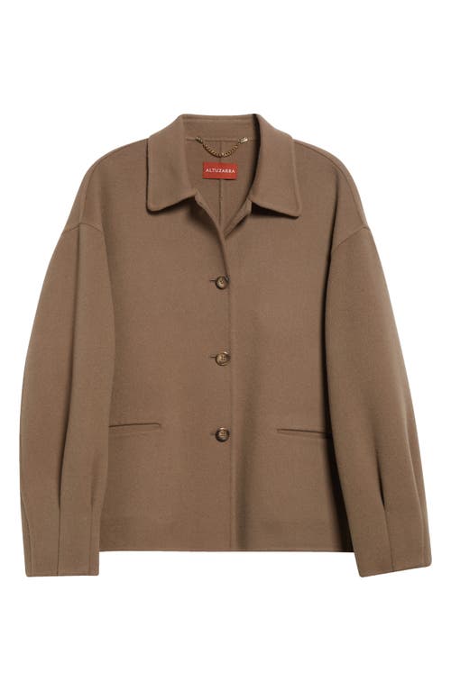 Altuzarra Cardiff Double Face Wool Blend Short Coat In 000211 Chamois