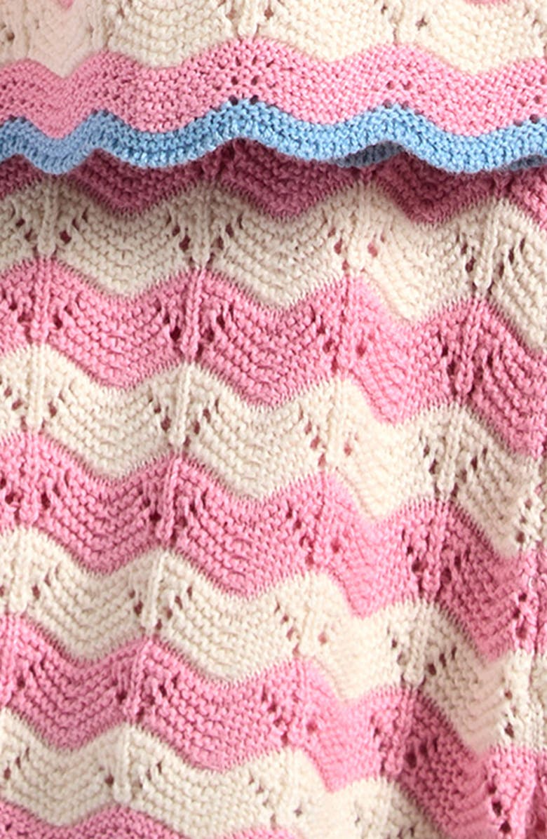 Boden Cotton Pointelle Top & Shorts Set, Alternate, color, Pink Wave