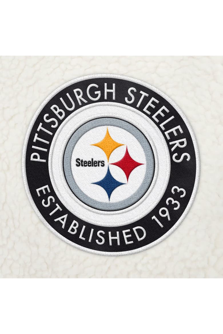 Men's Tommy Hilfiger  Cream Pittsburgh Steelers Jordan Sherpa Quarter-Zip Sweatshirt, Alternate, color, Cream
