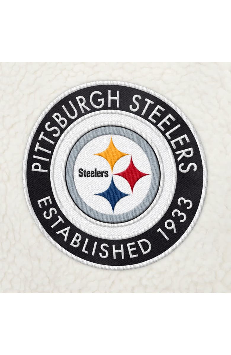 Tommy Hilfiger Men's Tommy Hilfiger  Cream Pittsburgh Steelers Jordan Sherpa Quarter-Zip Sweatshirt, Alternate, color, Cream