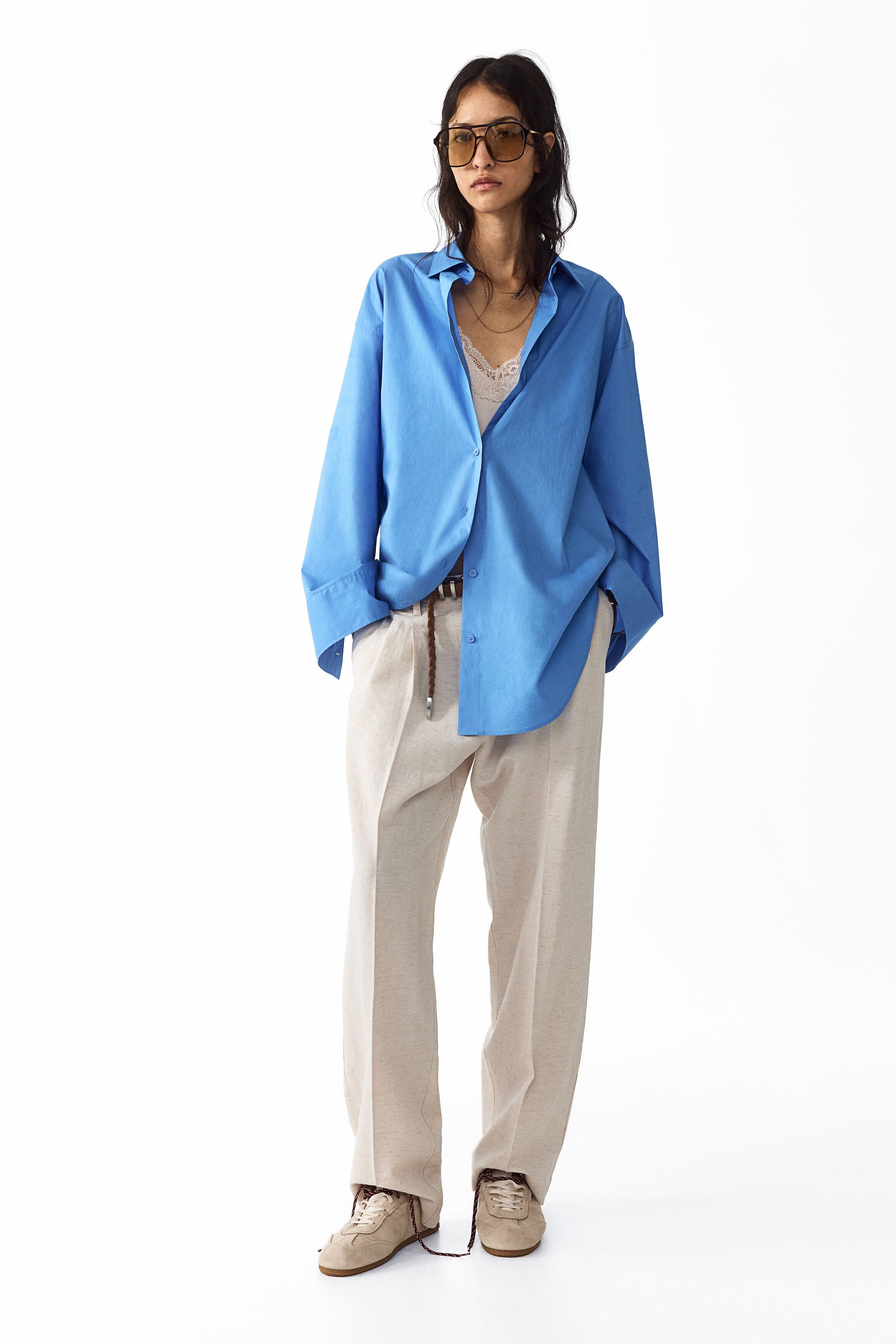 Tapered Linen-blend Trousers - image 4
