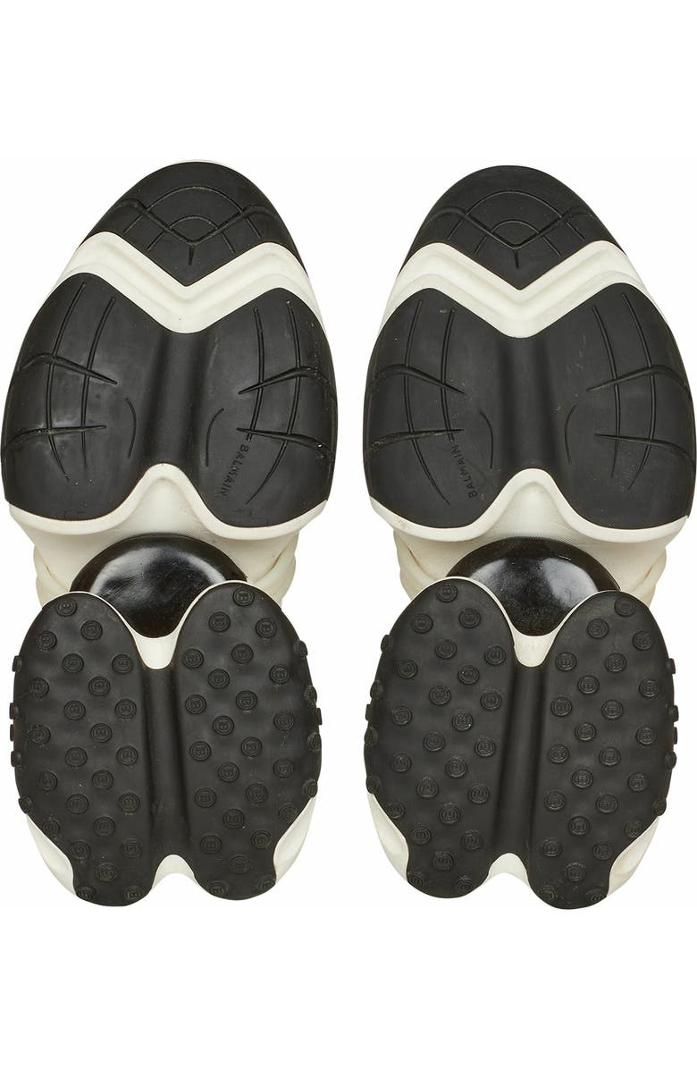 Balmain Unicorn Low-Top Sneakers In Neoprene And Leather, Alternate, color, Black