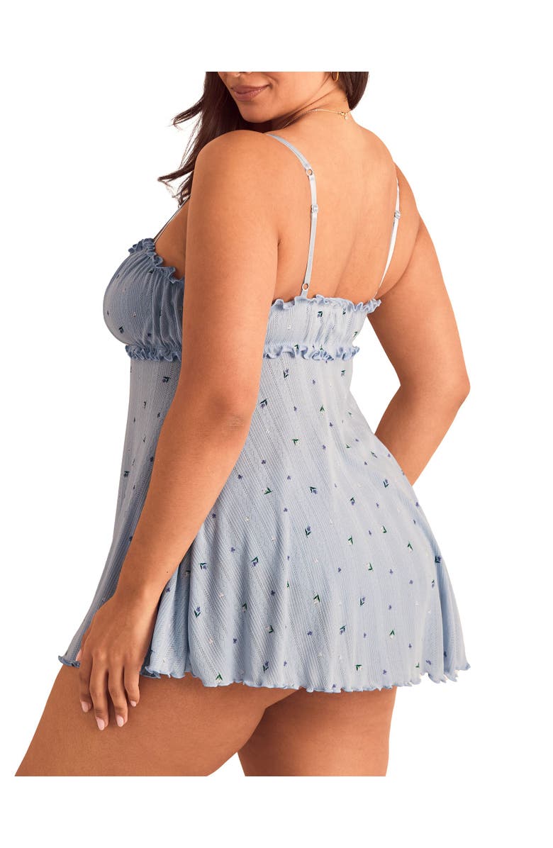 Adore Me Ophylia Babydoll & Hipster Set, Alternate, color, Floral Blue