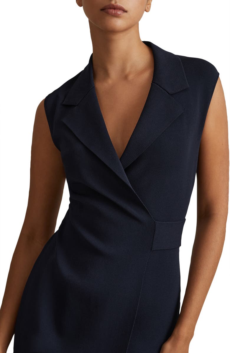 Reiss Elle Sleeveless Midi Dress, Alternate, color, Navy