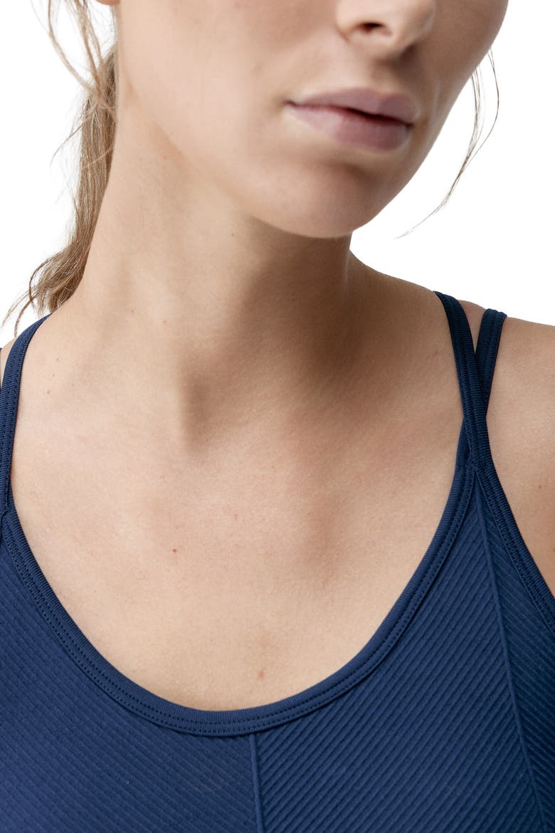 Sarvan Medium Support Seamless Sport Top, Alternate, color, Sailor Blue