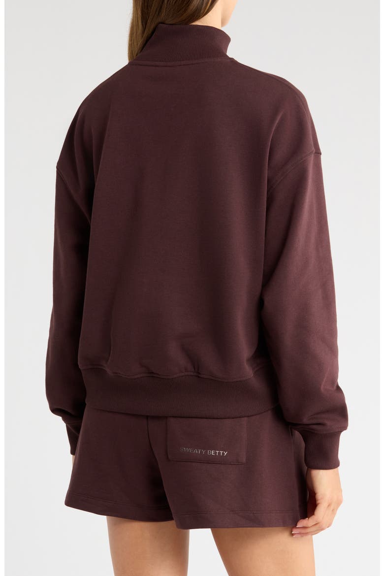 Revive Half Zip Crop Sweatshirt, Alternate, color, SABLE BROW