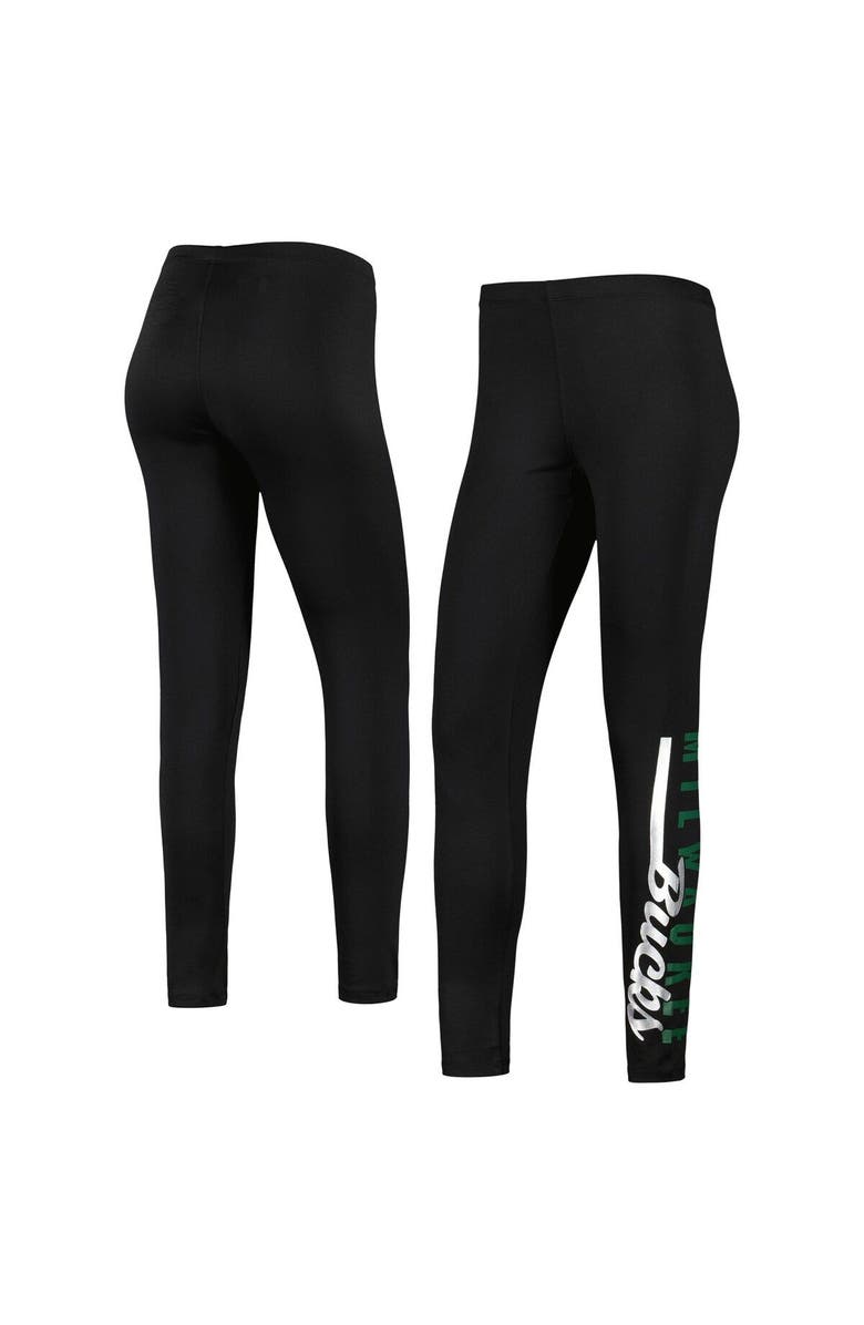 G-III 4HER BY CARL BANKS Women's G-III 4Her by Carl Banks Black Milwaukee Bucks Jump Shot Leggings, Main, color, 