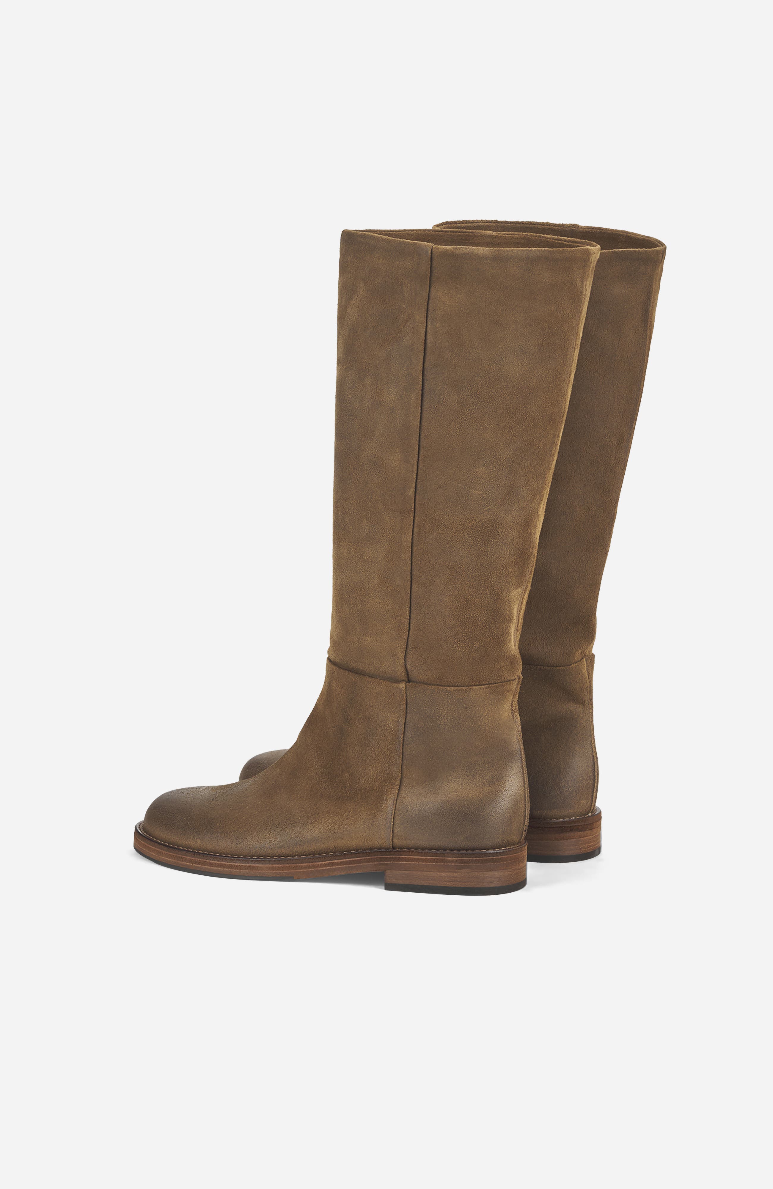 Zenit Pull-On Tube Leather Boot, Alternate, color, Nut Oiled Nubuck