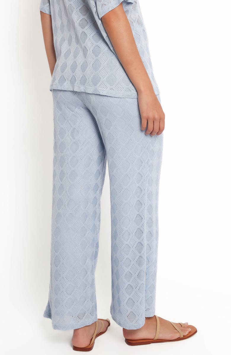 Petal & Pup Cora Pointelle Stitch Drawstring Pants, Alternate, color, Blue