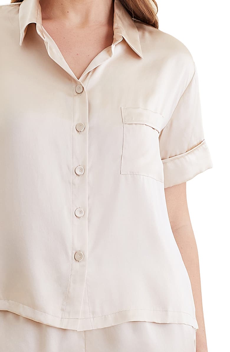 Papinelle Audrey Mulberry Silk Short Pajamas, Alternate, color, Romance