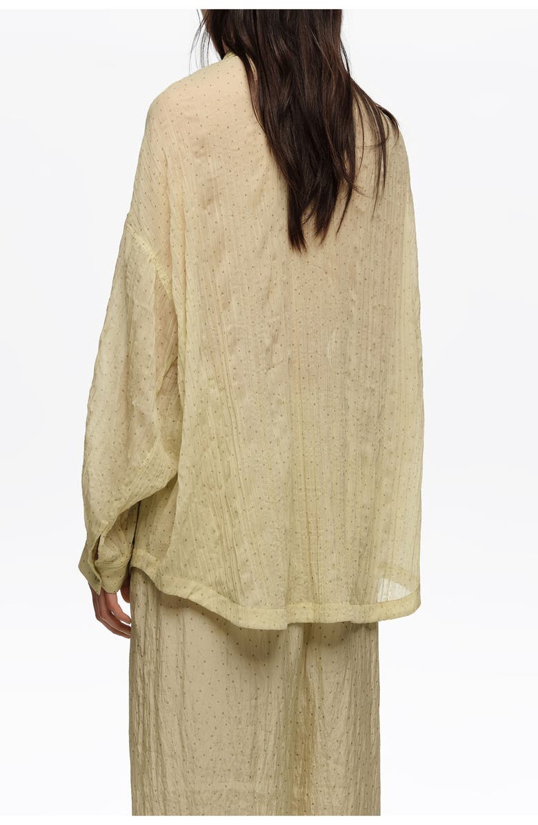 Bimba y Lola Mini Dots Pleated Oversize Shirt, Alternate, color, Dots Mini Olive