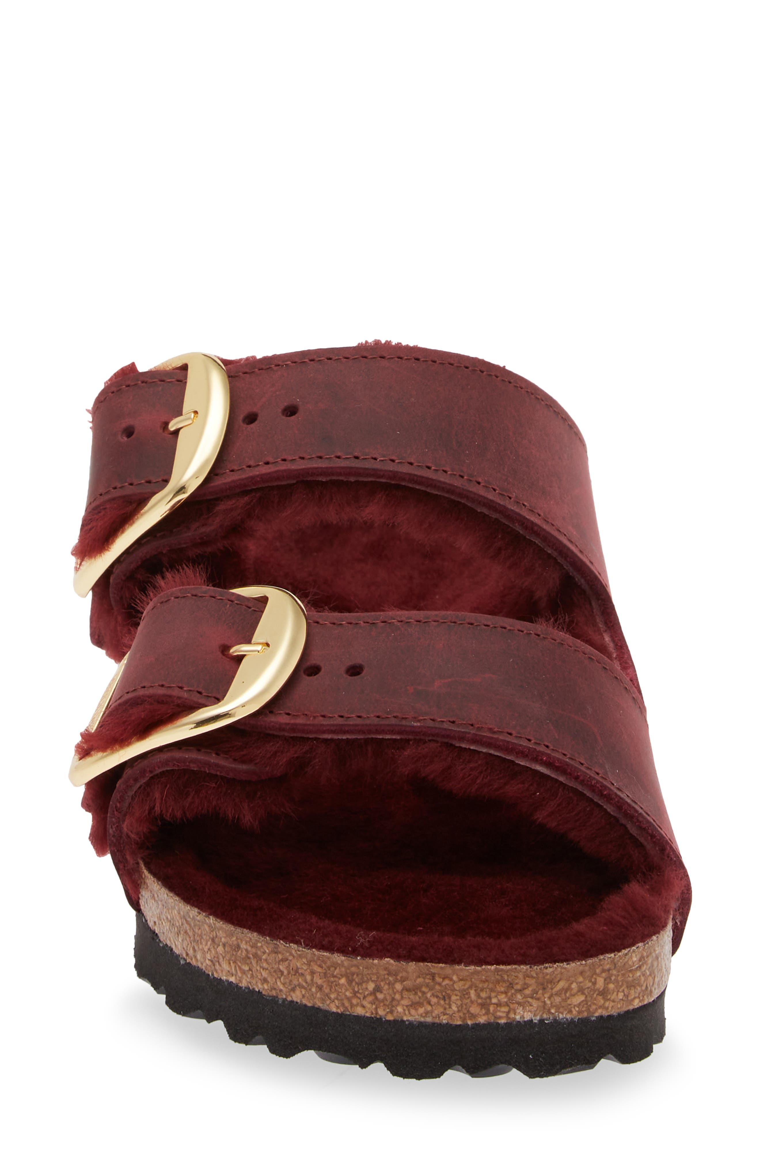 Birkenstock Arizona Big Buckle Genuine Shearling Lined Sandal, Alternate, color, Purple