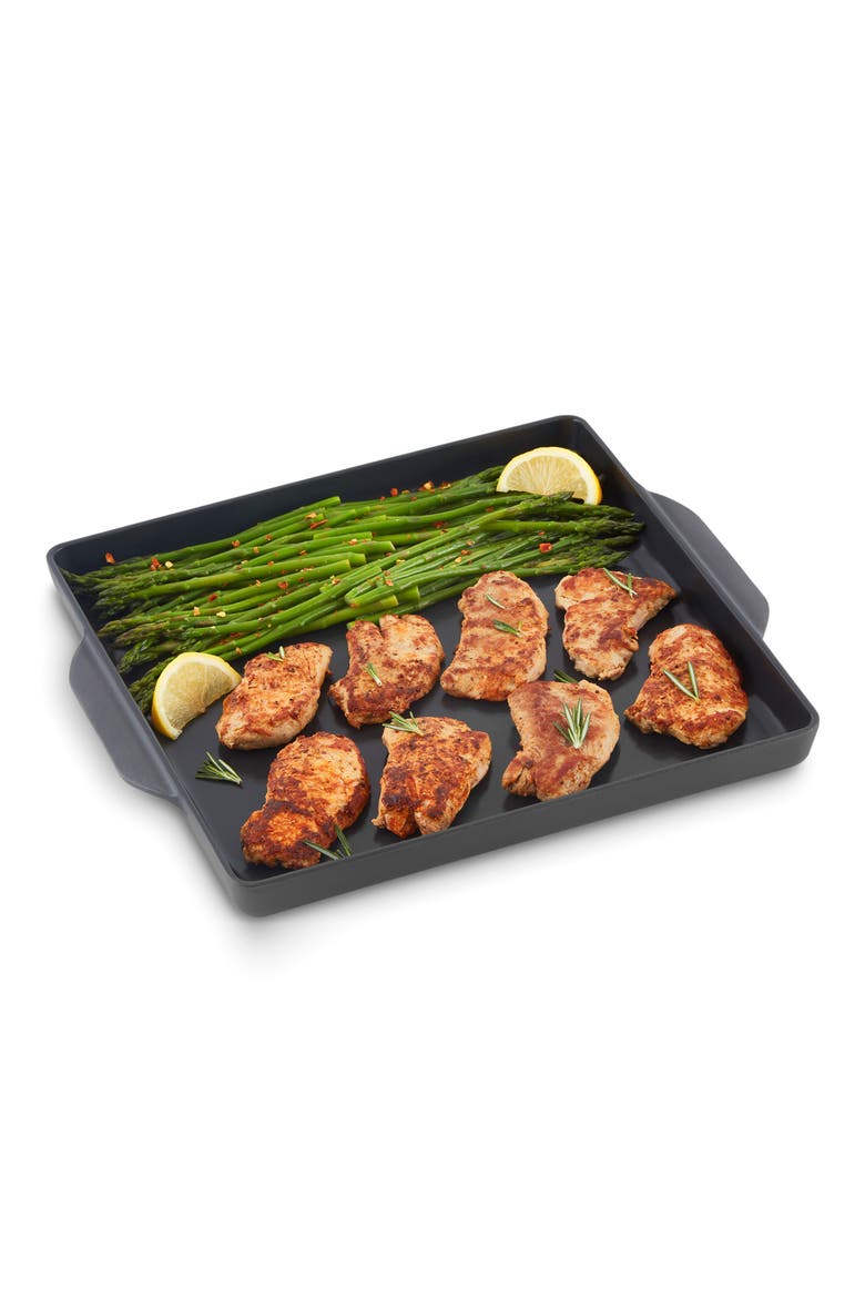 12-Inch Nonstick Cast Iron Square Pan, Alternate, color, MATTE BLACK