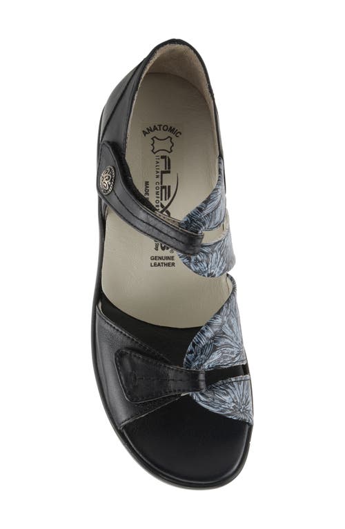 Flexus By Spring Step Gracelyn Wedge Sandal In Black Multi