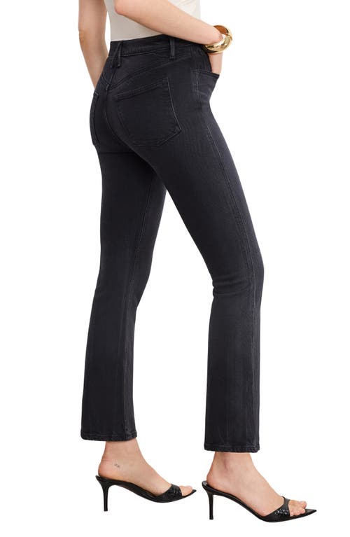 Good American Soft Tech Good Flare Crop Jeans In Black