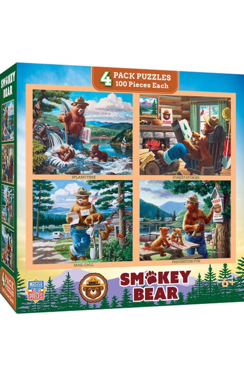 Smokey Bear 100pc Puzzles 4-Pack