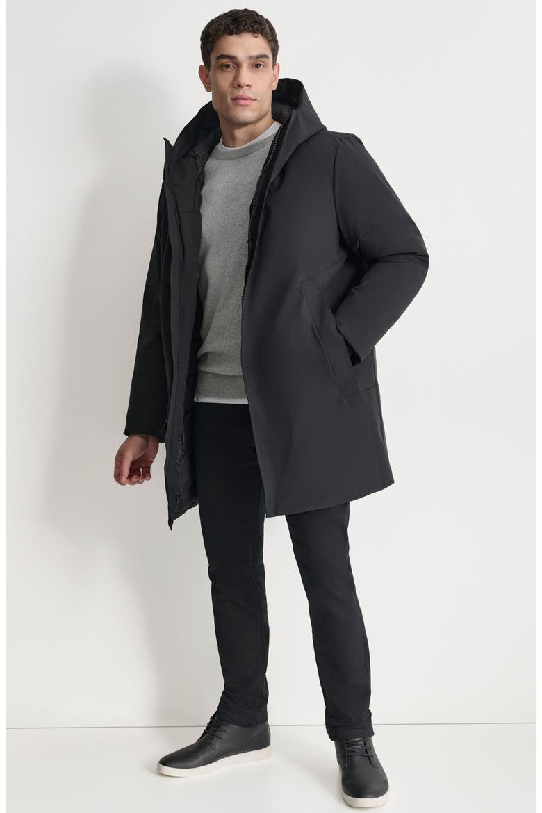 Stretch Arctic Hooded Jacket, Alternate, color, BLACK