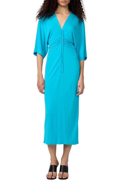 Valerie Center Ruched Midi Dress