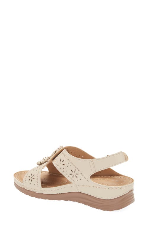 Extreme By Eddie Marc Rosette Wedge Slingback Sandal