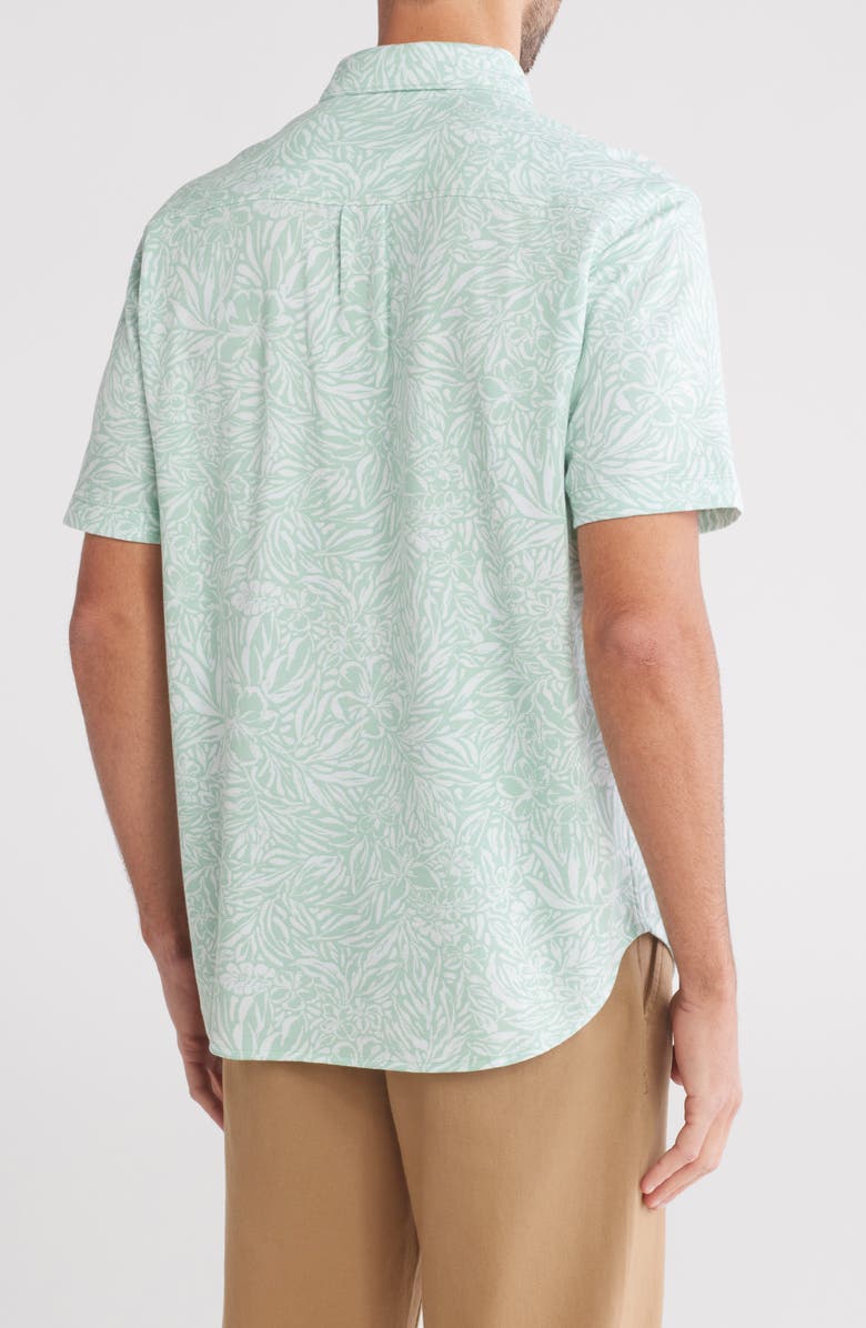 Tommy Bahama San Rio Jacquard Wild Hibiscus Short Sleeve Button-Up Shirt, Alternate, color,