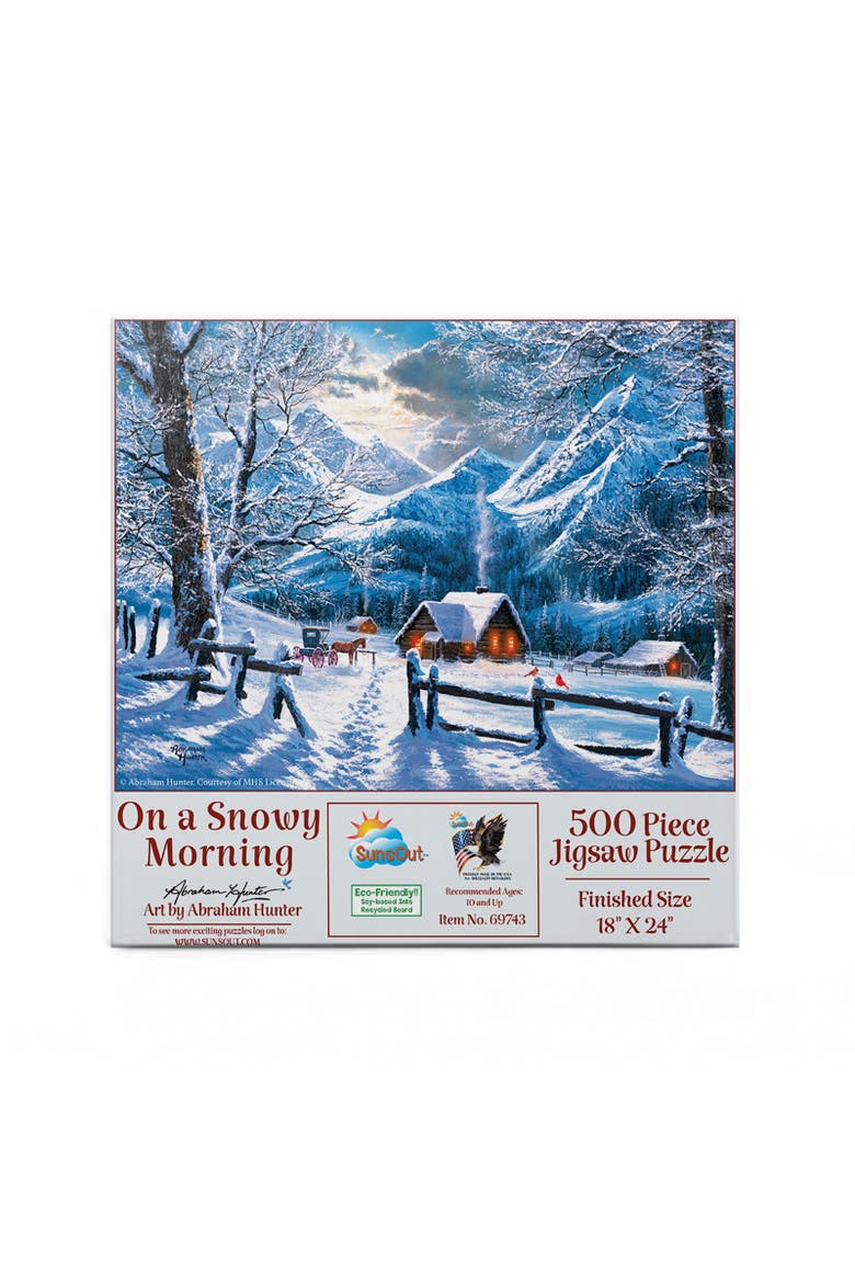 On a Snowy Morning 500 piece Jigsaw Puzzle for Adults, Alternate, color, Multicolor