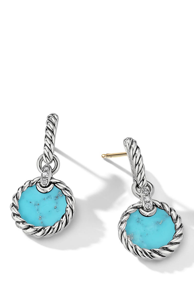 David Yurman Elements Drop Earrings with Pavé Diamonds, Alternate, color, 