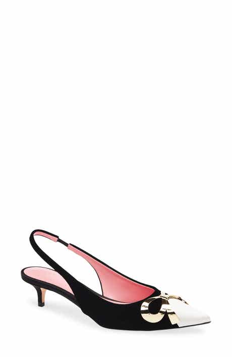 Giambattista Valli Bow Kitten Heel Slingback Pump