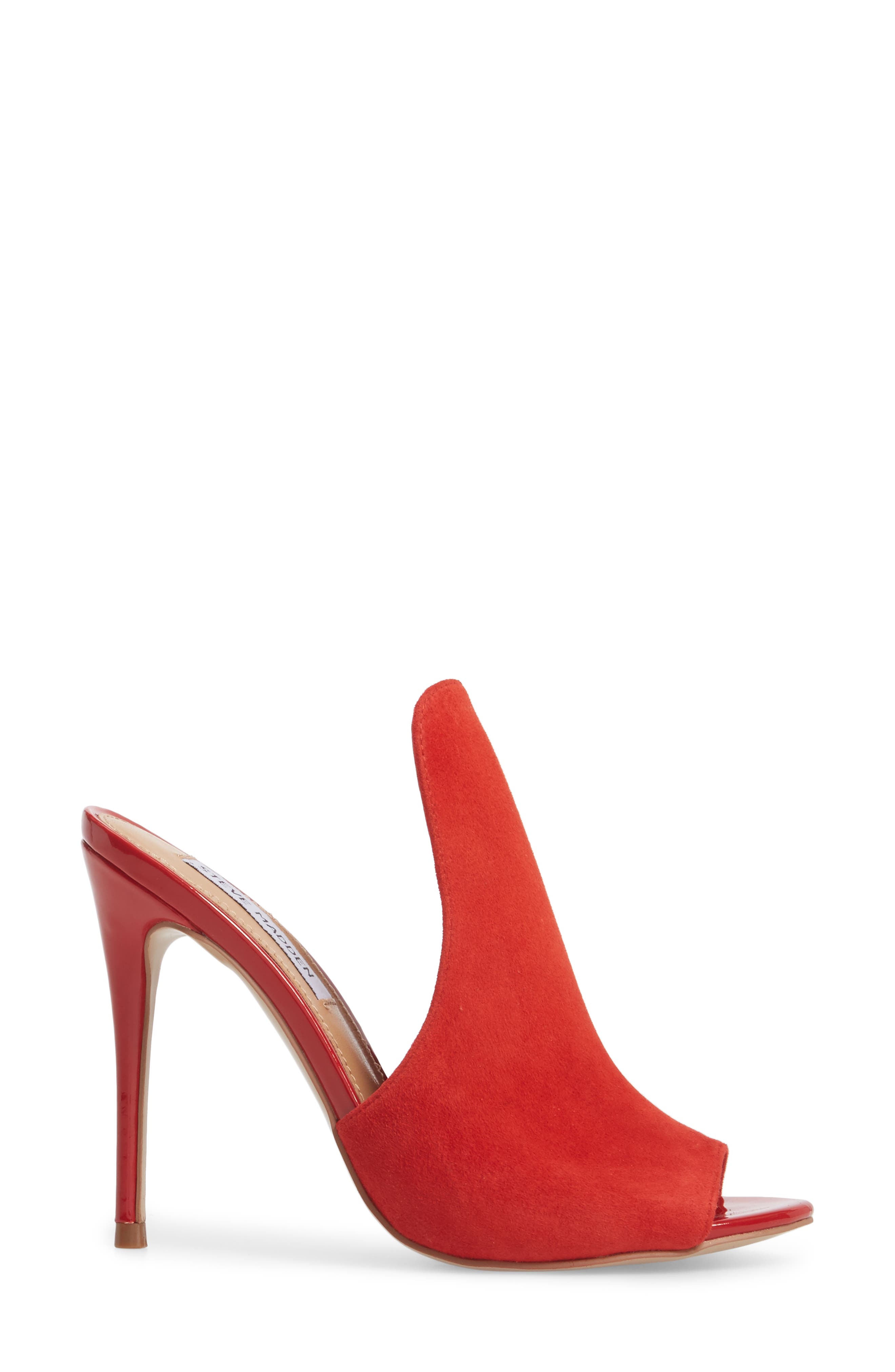 Sinful Sandal, Alternate, color, RED SUEDE