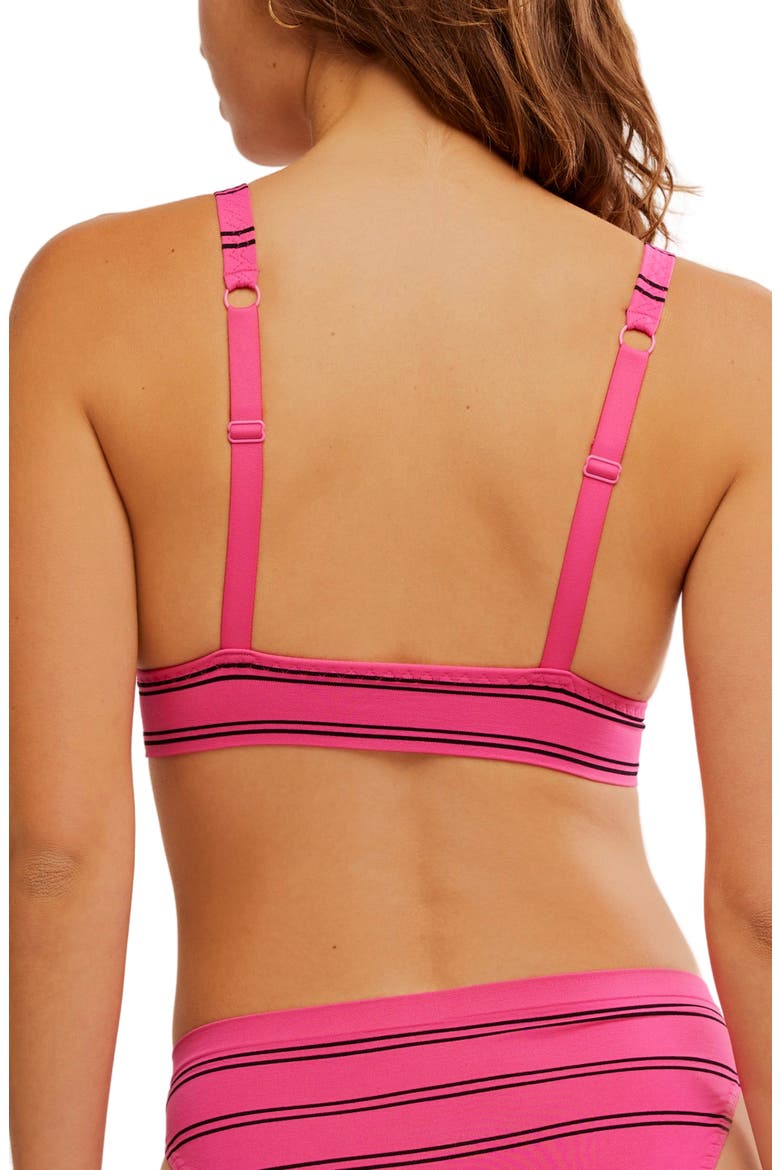 From the Start Bralette, Alternate, color, PINK COMBO STRIPE