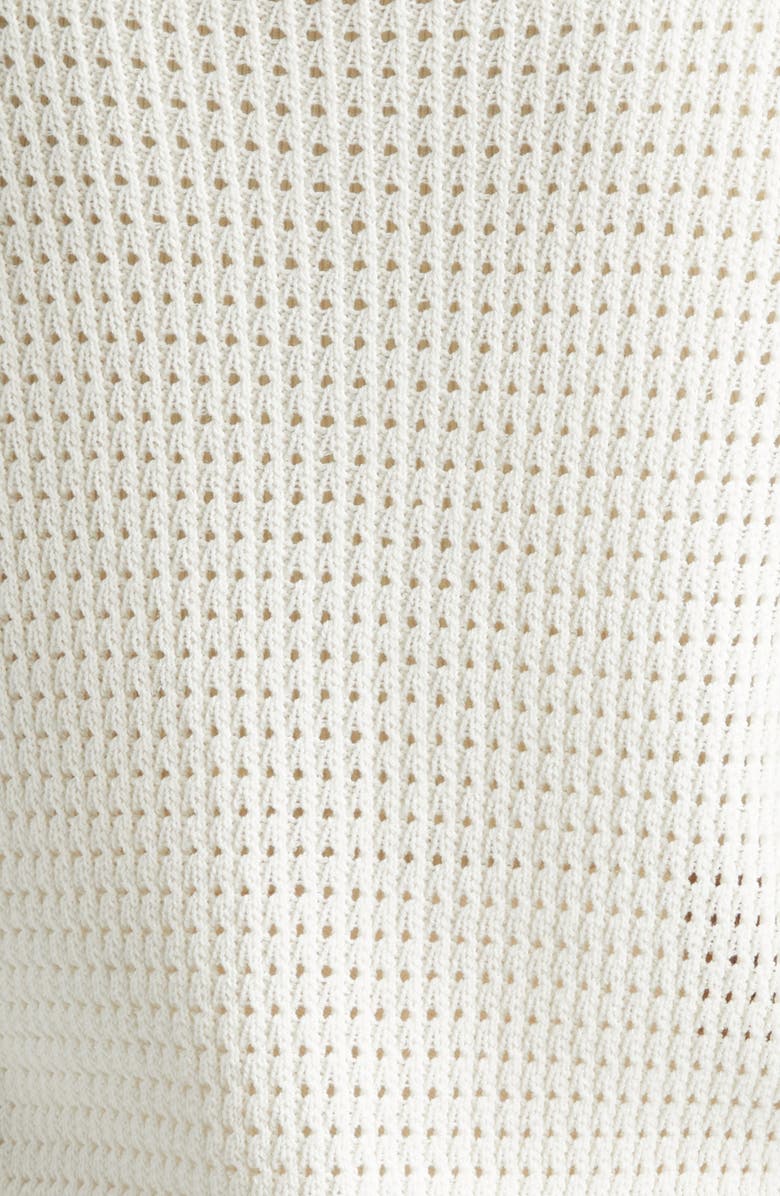 Lafayette 148 New York Open Stitch Cotton & Linen Blend Zip Cardigan, Alternate, color, Cloud