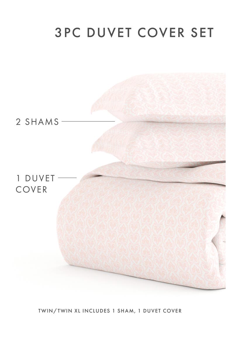 IENJOY HOME Premium Ultra Soft Classic in Pink Pattern 3-Piece Duvet Cover Set, Alternate, color, PINK