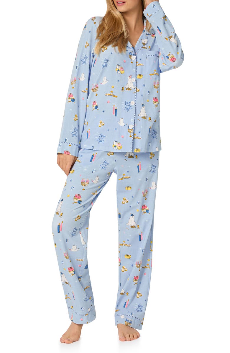 BedHead Pajamas Print Stretch Organic Cotton Pajamas, Main, color, Love And Light