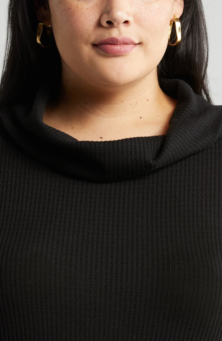 Caslon<sup>®</sup> Cowl Neck Waffle Knit Top, Alternate, color,