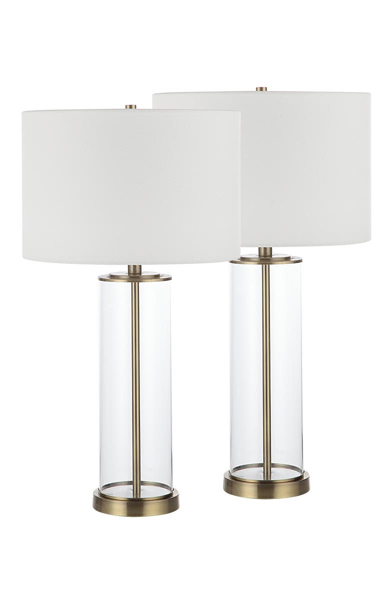 Renwil Saco Set of 2 Satin Brass & Glass Table Lamps, Main, color, 