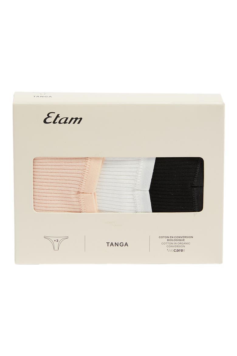 3-Pack Rib Thongs, Alternate, color, BLUSH