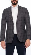 VELLAPAIS Plaid Sport Coat