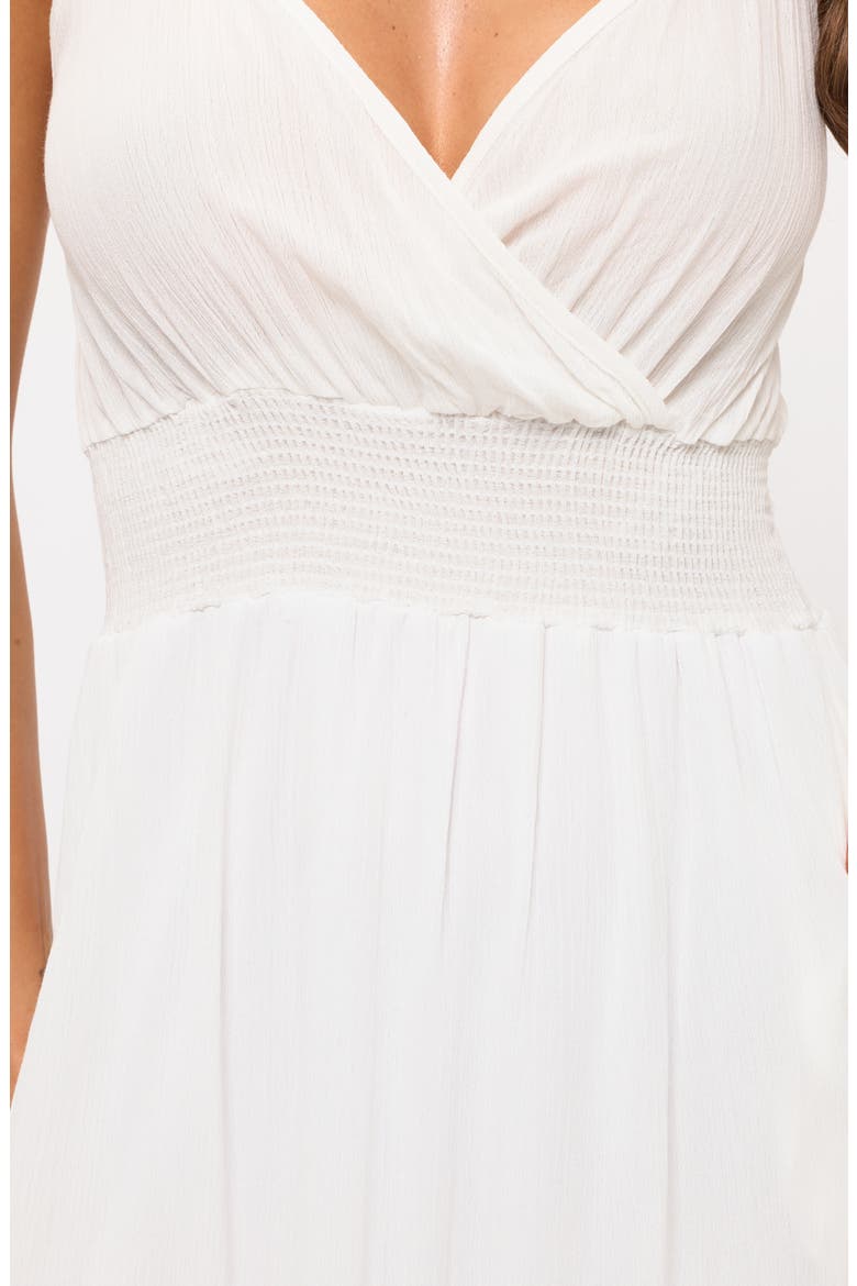 Solid Sleeveless Gauze Maxi Dress, Alternate, color, WHITE