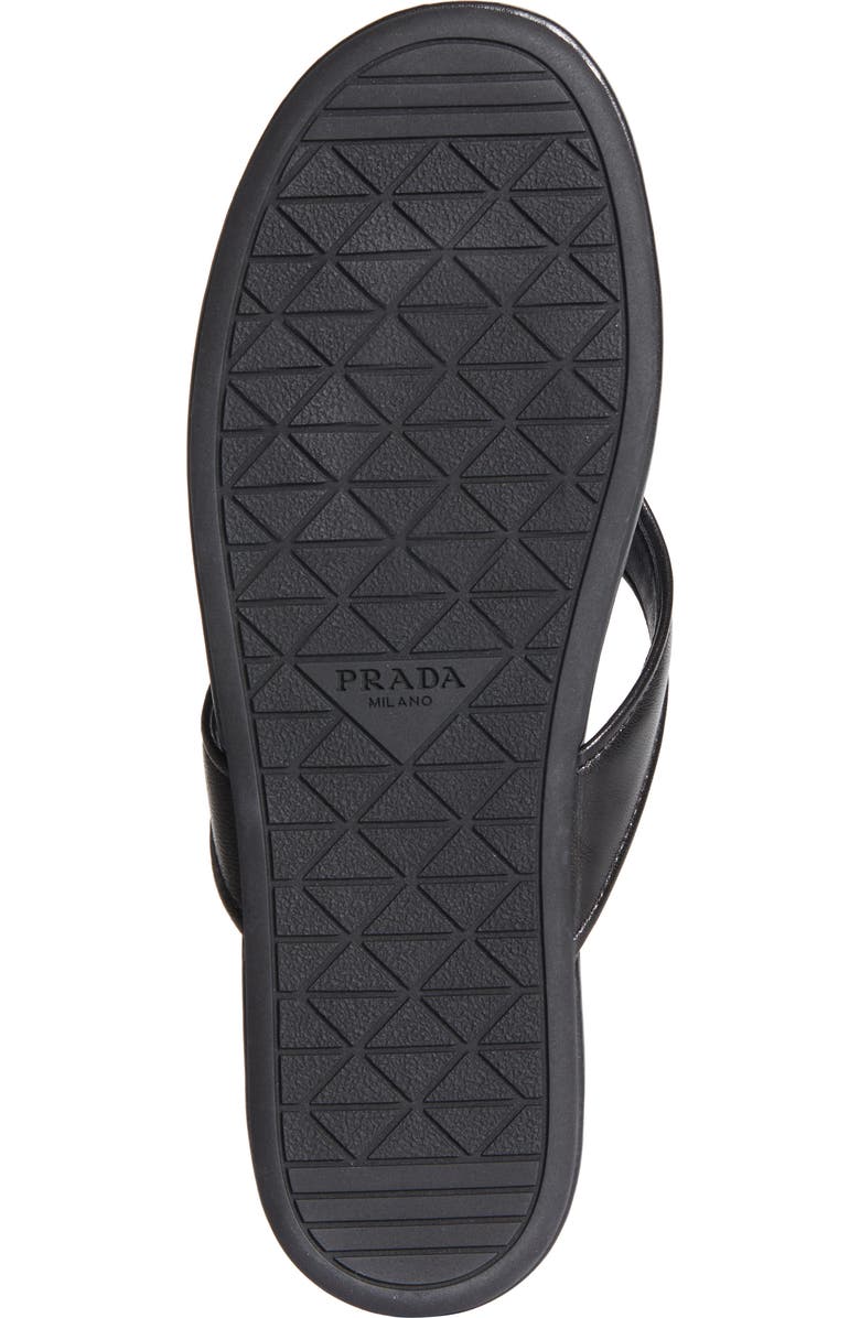 Prada Logo Flip Flop, Alternate, color, Black
