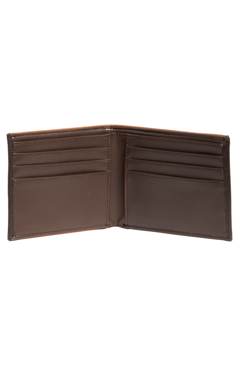 Original Penguin Leather Bifold Wallet, Alternate, color, Brown