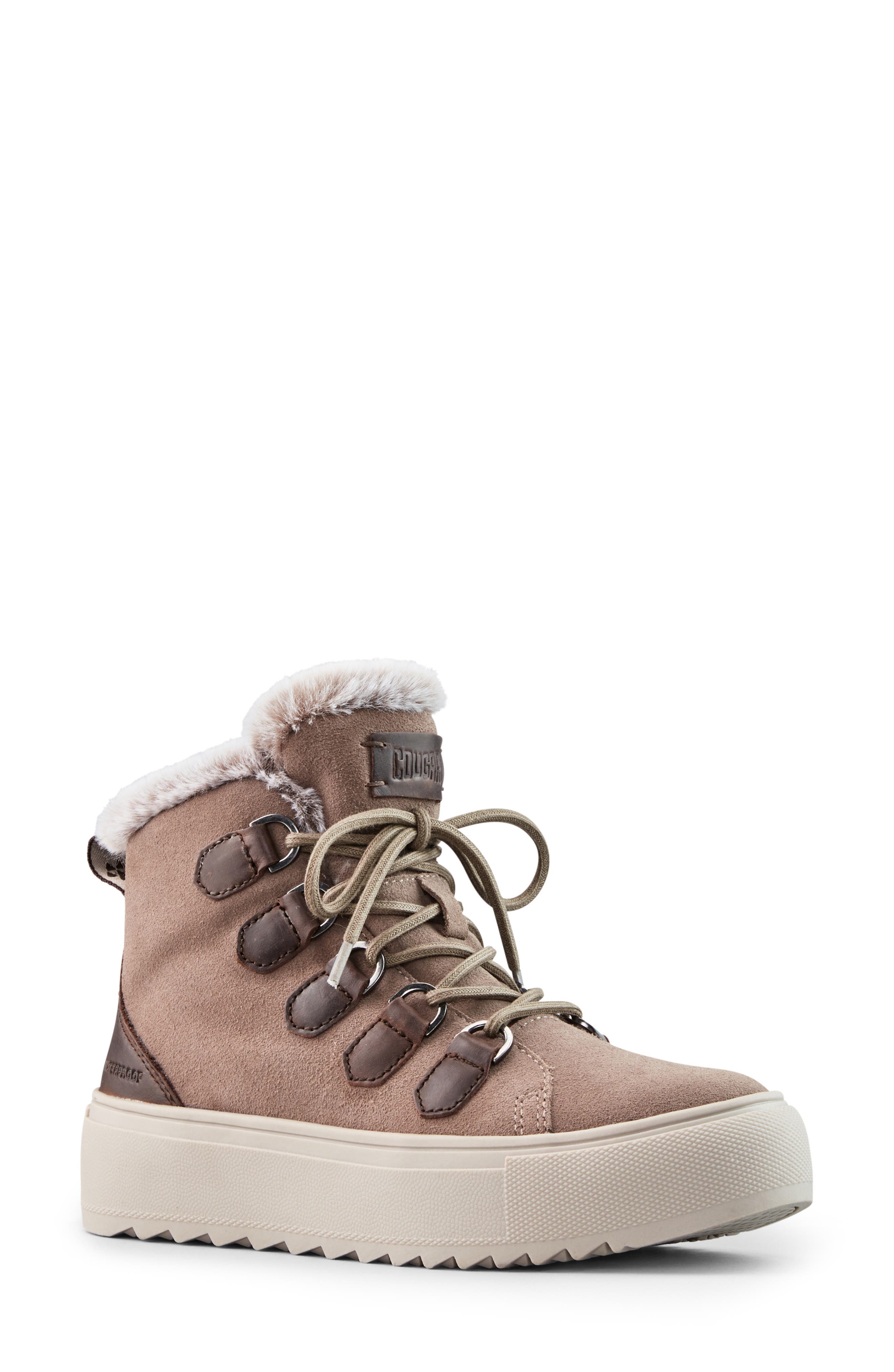 Avril Faux Fur Lined Winter Bootie, Main, color, ALMOND-CASK