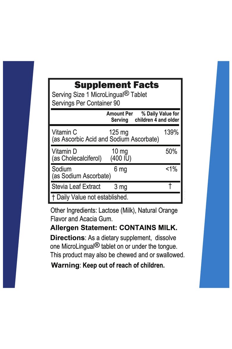 Kids C Plus D3 Clean Melts MicroLingual Tablets White, Alternate, color, White