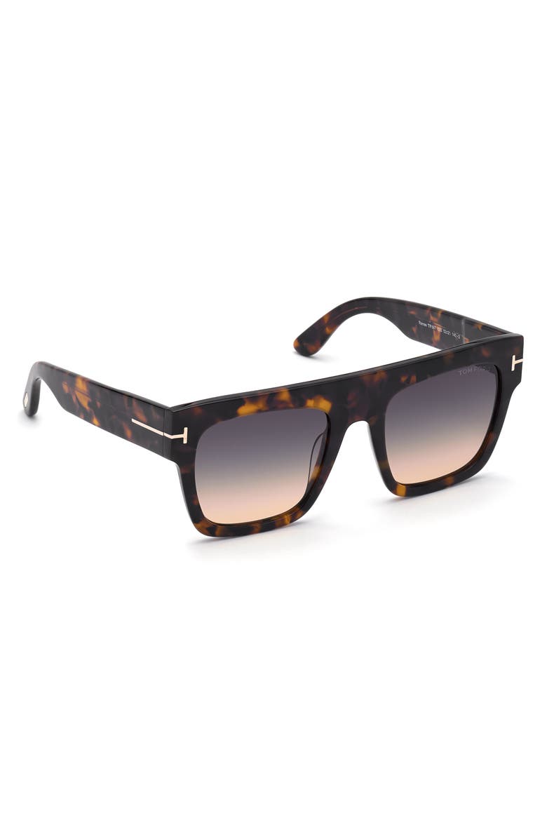 TOM FORD Renee 52mm Gradient Flat Top Square Glasses, Alternate, color, 