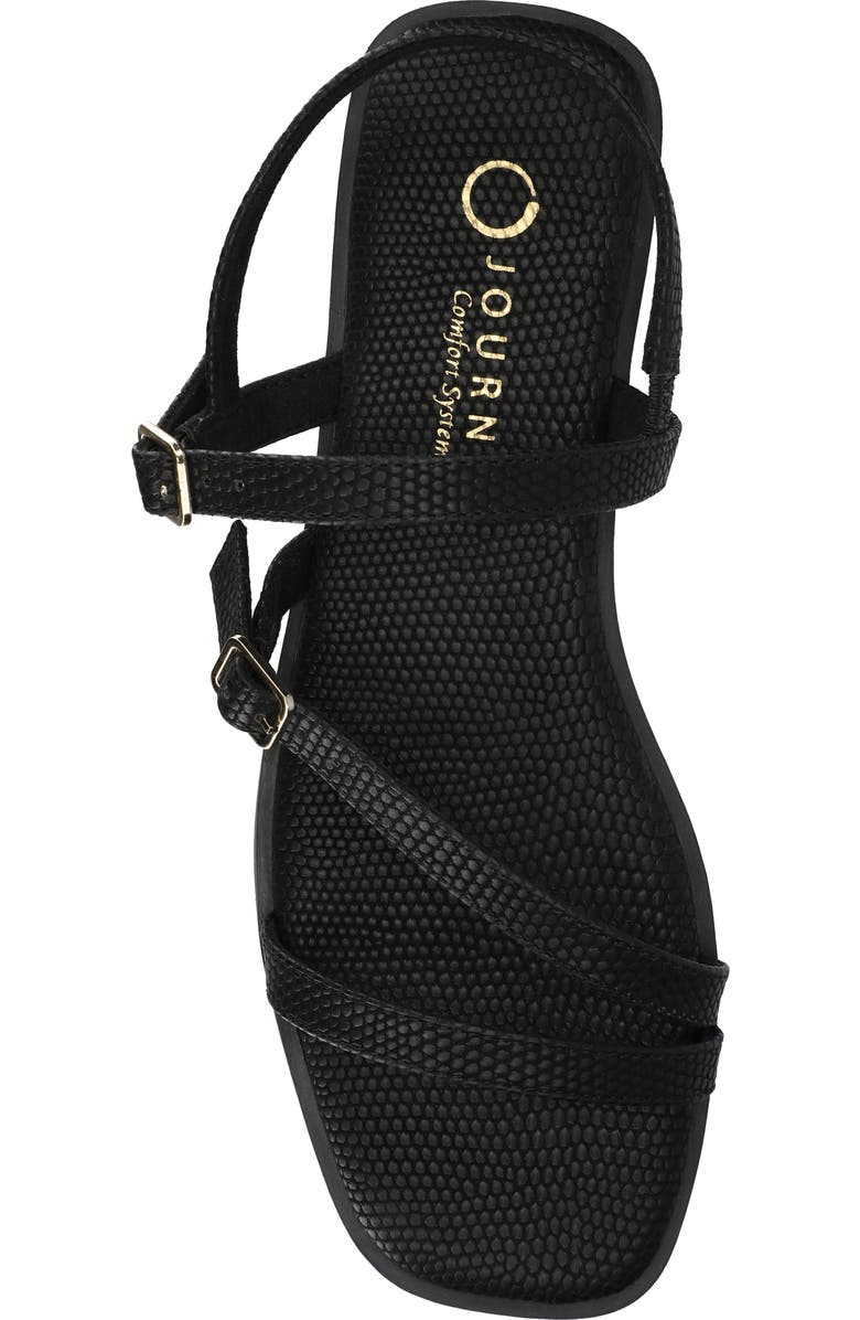 Journee Collection Brianna Sandal, Alternate, color, Black Lizard