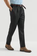 Brunello Cucinelli Virgin wool mouliné twill trousers with pleat