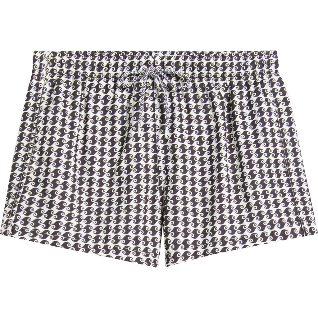 Boardies Printed Short Swim Trunks In Black